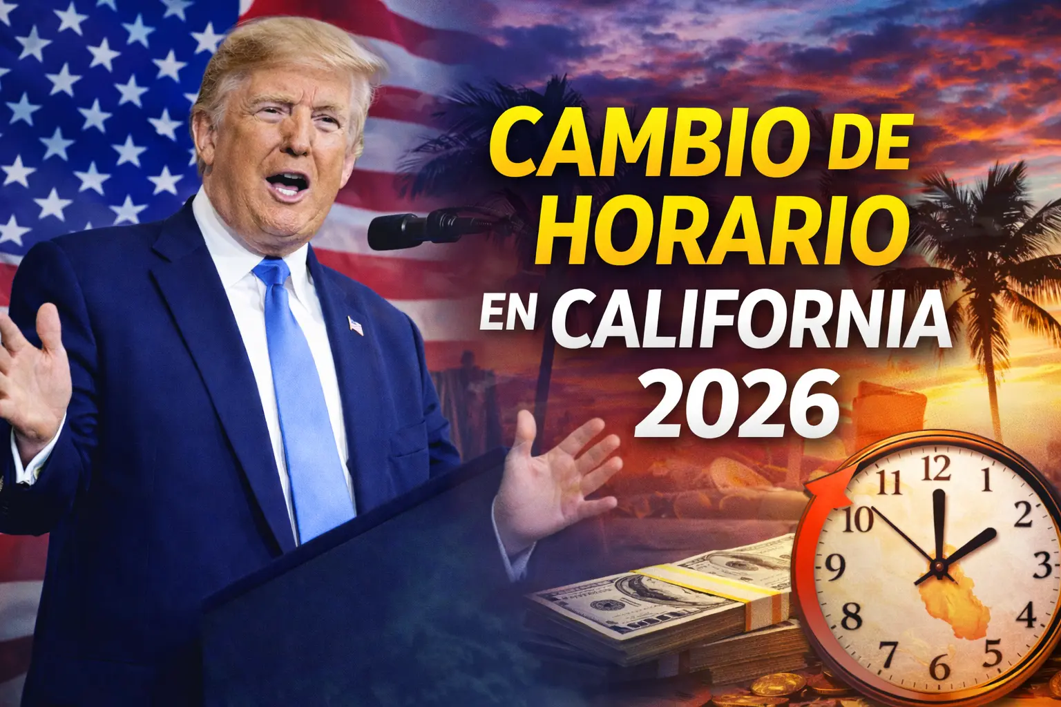 Cambio de horario en California 2026 — qué día inicia el verano, a qué hora es el cambio y cómo ajustar tus relojes