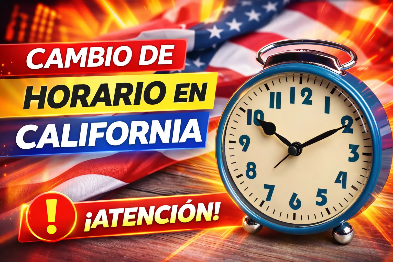 Cambio de horario en California 2026 — qué día es, a qué hora y cómo ajustar tu reloj sin complicaciones