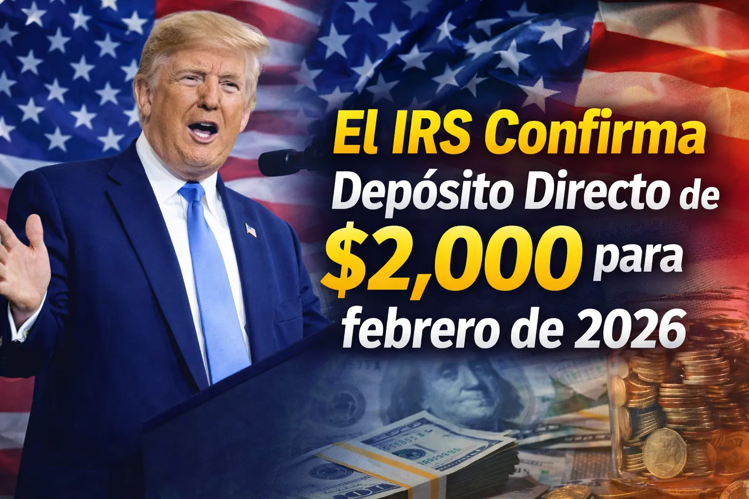 El IRS Confirma Depósito Directo de $2,000 para febrero de 2026, Nuevas Fechas de Pago y Guía de Elegibilidad